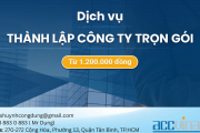 Bảng báo giá dịch vụ đăng ký thành lập công ty trọn gói TPHCM