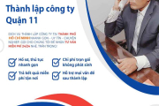 Bảng báo giá dịch vụ thành lập công ty trọn gói tại Quận 11