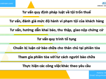 Dịch vụ luật sư hình sự về tội trốn thuế