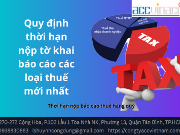 Thời hạn nộp báo cáo thuế hàng quý